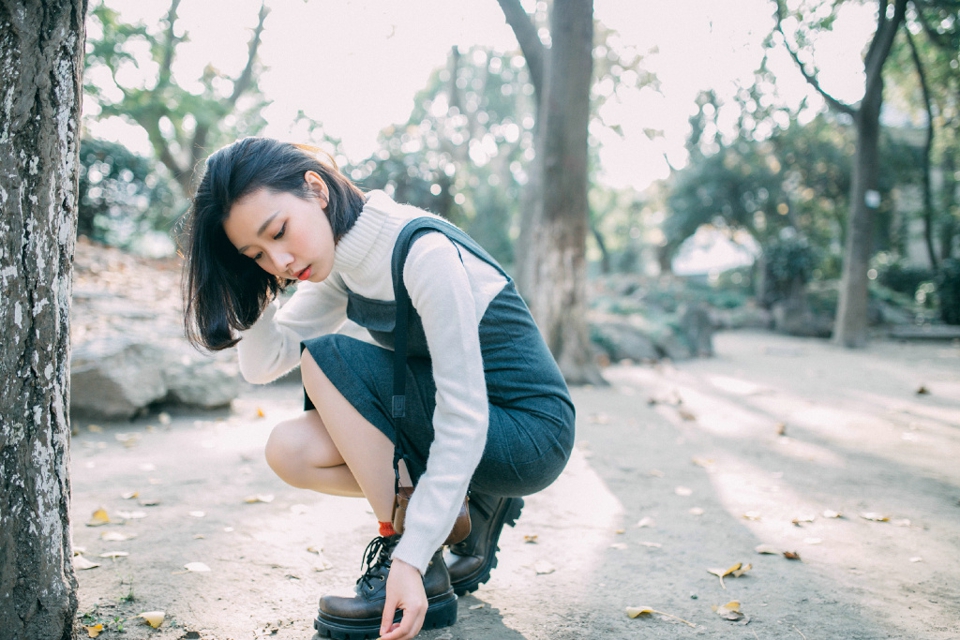 养眼韩范美女短发活力清新笑容