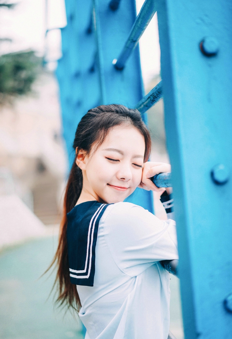 清新校花美女校园青春阳光活力十足