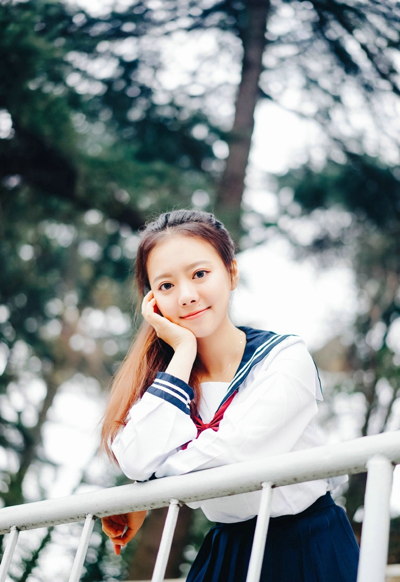 清新校花美女校园青春阳光活力十足