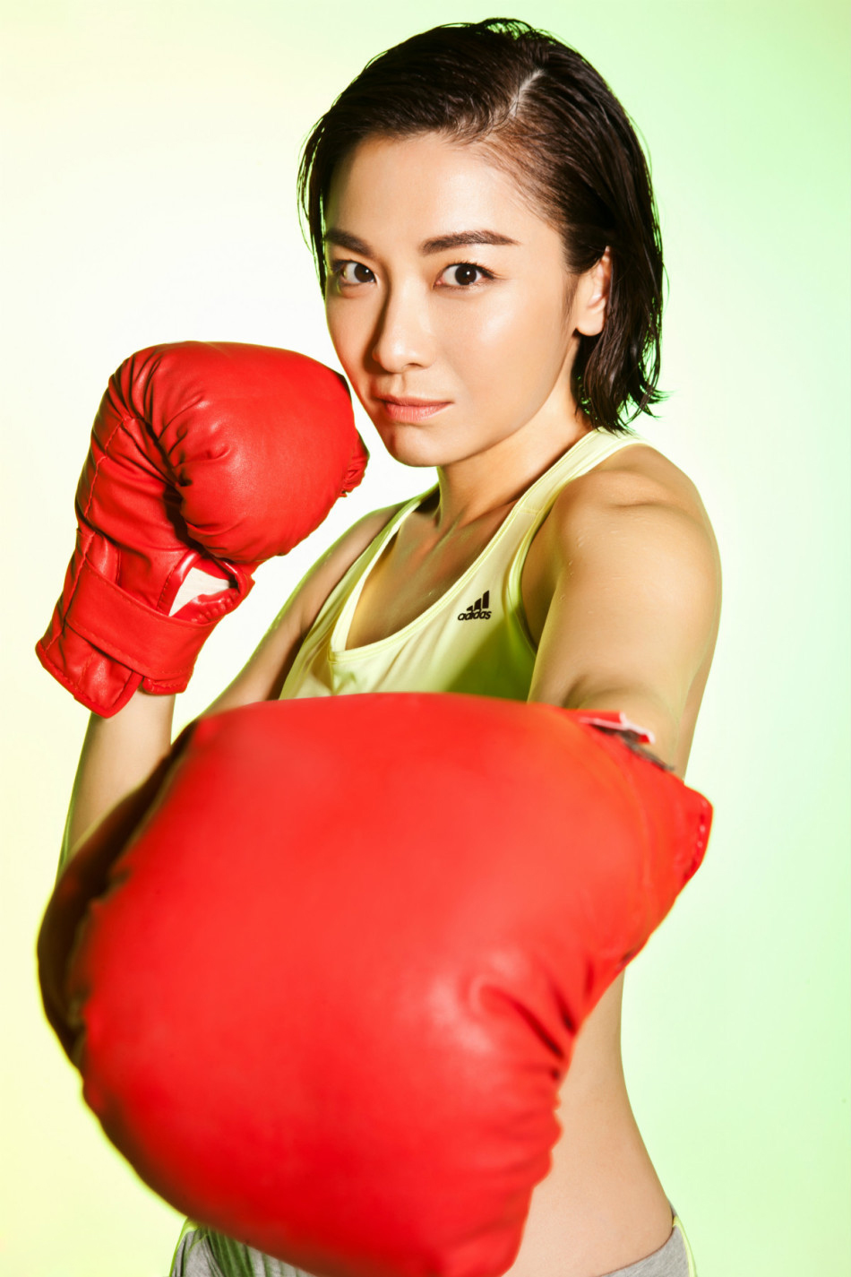 江祖平国民姐姐秀运动健身肌肉
