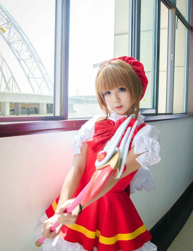 童颜妹妹沫茉呆萌短发魔法少女cosplay