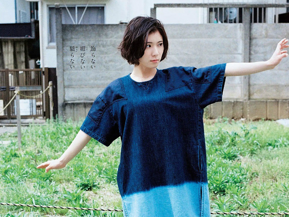 日本演员松冈茉优短发胶片风写真