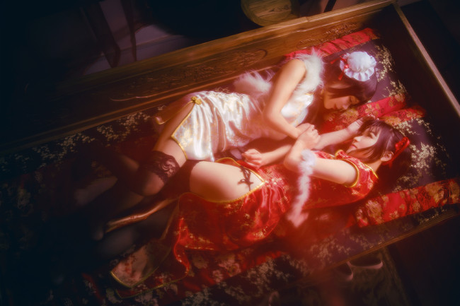 病娇少女时崎狂三双人旗袍版唯美cosplay