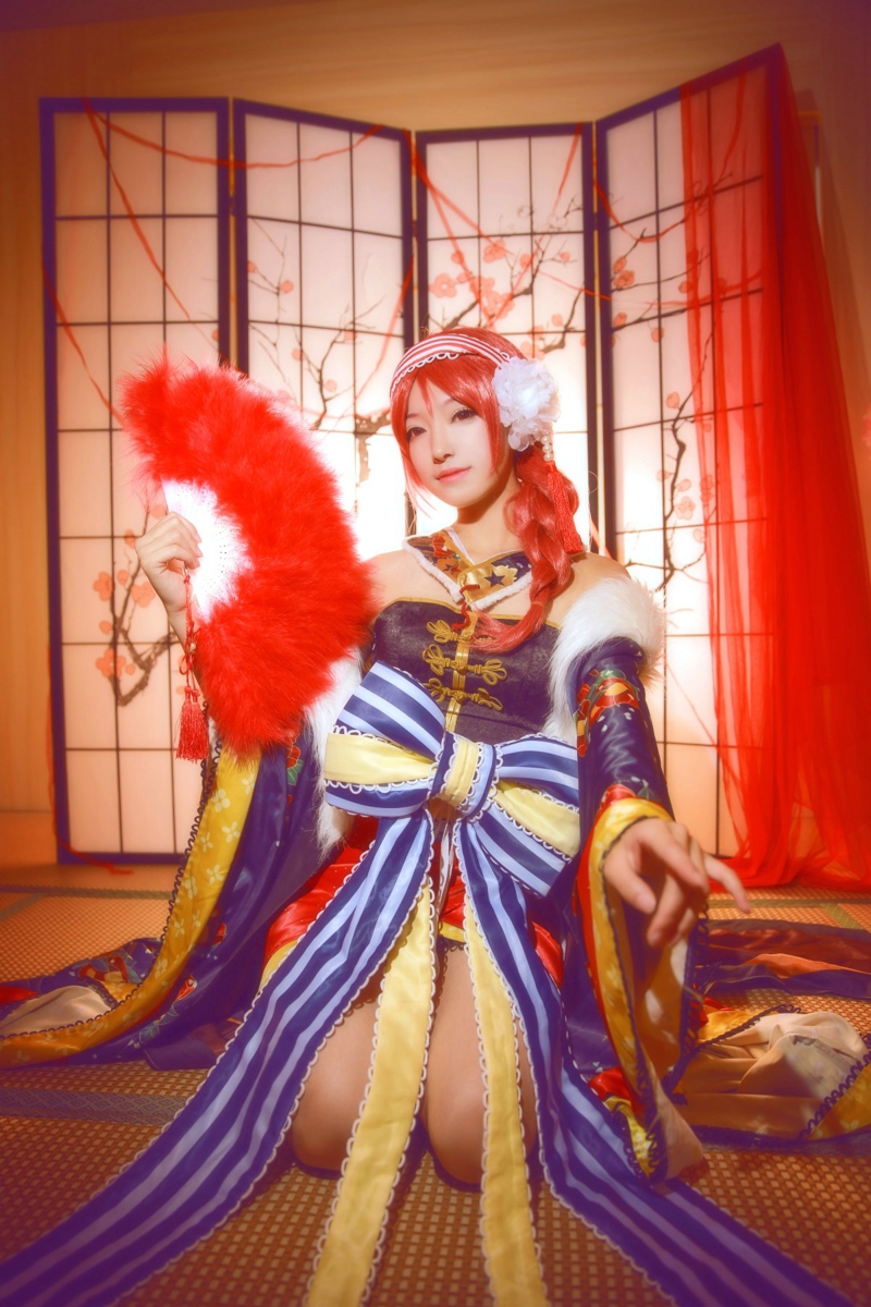 古风和服Cosplay美女西木野真姬正月和服觉醒图片