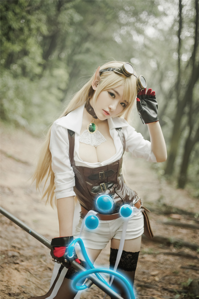 性感美女cosplay英雄联盟风暴之怒迦娜写真