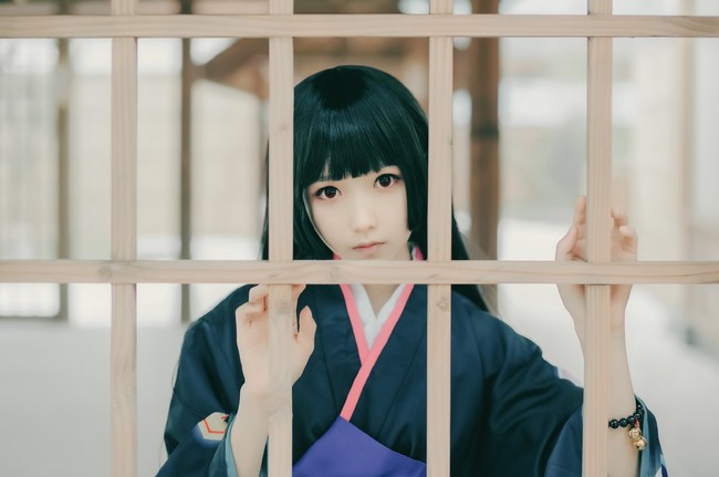 呆萌萝莉cosplay地狱少女阎魔爱白皙写真