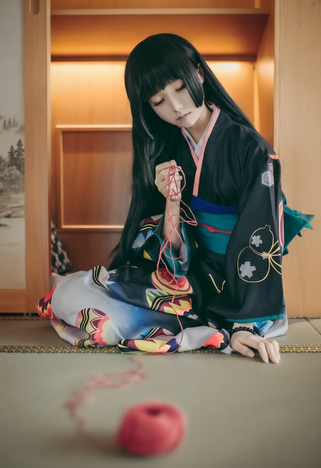 呆萌萝莉cosplay地狱少女阎魔爱白皙写真