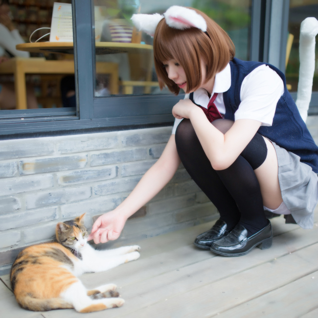 偶像大师灰姑娘女孩甜美可爱猫耳娘cosplay