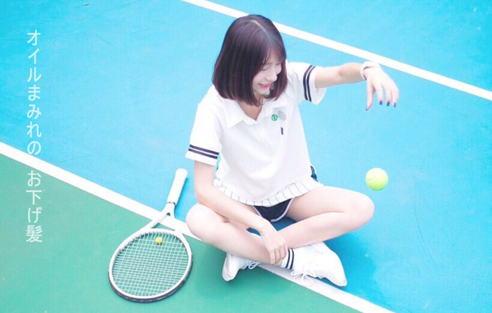 短发少女网球活力写真魅力青春