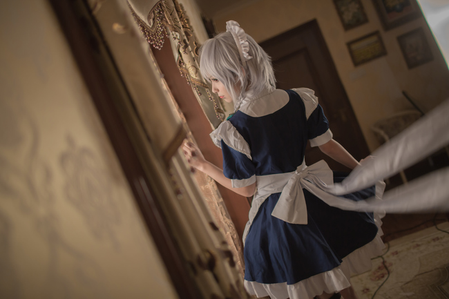 东方银之跳跃私房女仆装cosplay