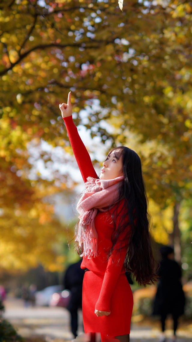 与你相约在冬季的阳光少女甜美笑容治愈人心