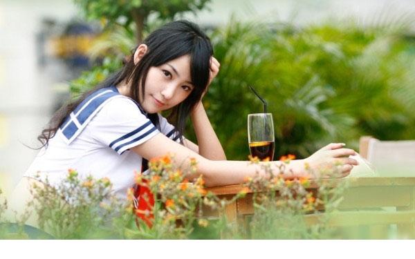气质学姐学生制服清澈迷人眼