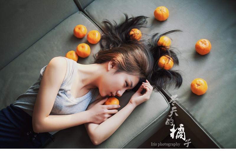 娇媚小MM唯美私房：冬天的橘子