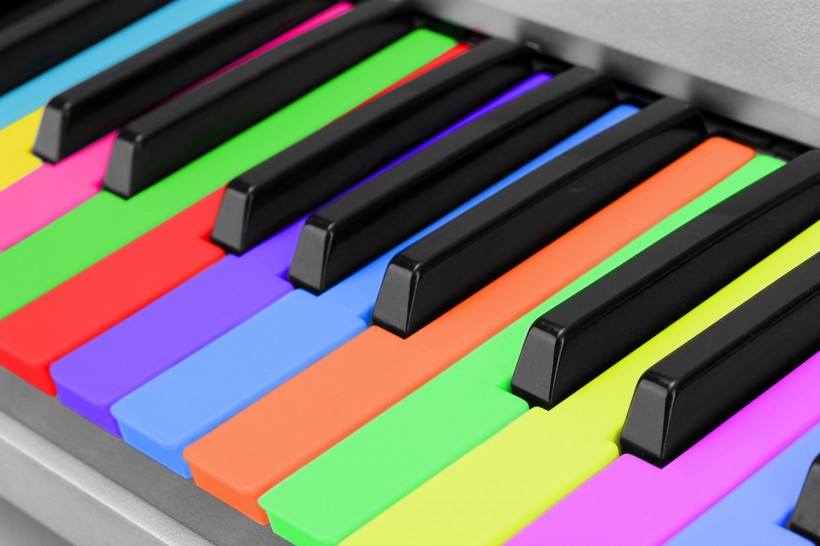 彩色钢琴按键图片(7张)