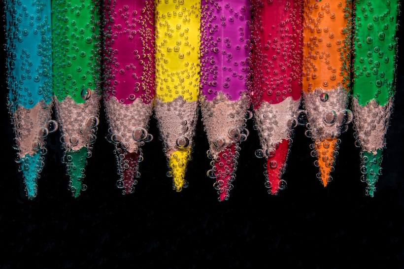 彩色铅笔的特写图片(9张)