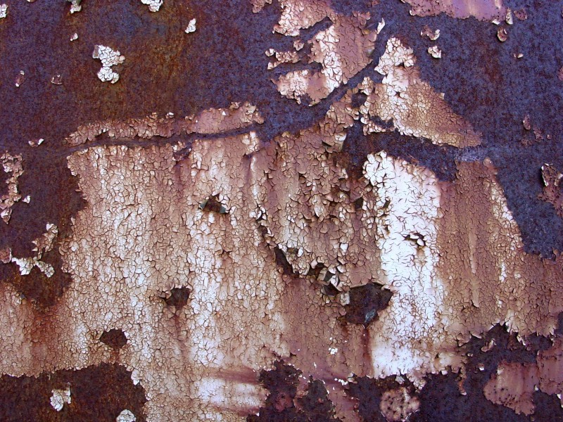 锈迹斑斑废旧的铁皮图片(16张)
