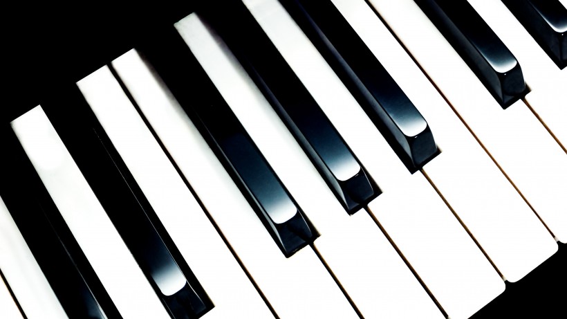 黑白的钢琴键图片(12张)