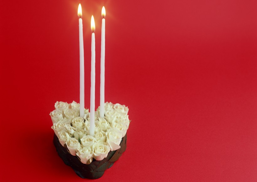 圣诞节心形蜡烛花朵图片(15张)