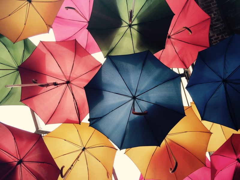 颜色各异的雨伞图片(17张)