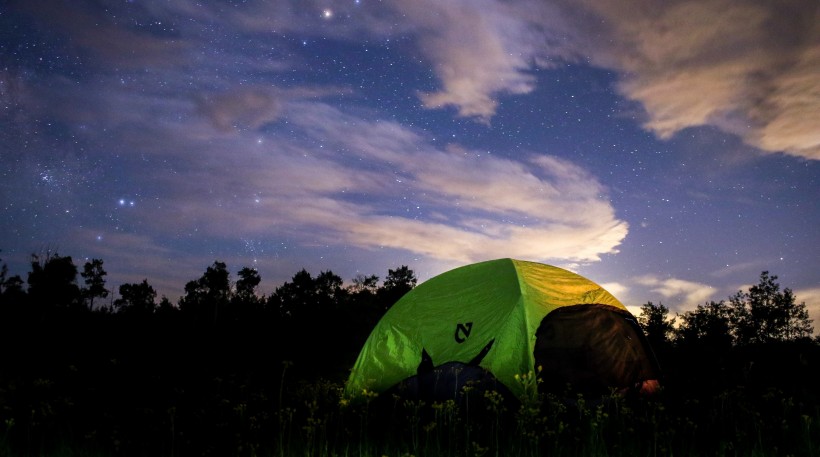 夜晚露营的帐篷图片(13张)