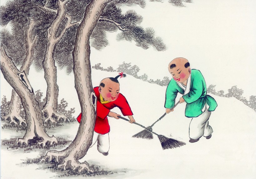 古代儿童玩耍绘画图片(63张)