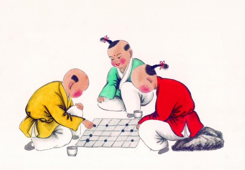 古代儿童玩耍绘画图片(63张)