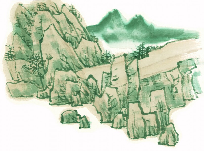国画石壑图片(120张)