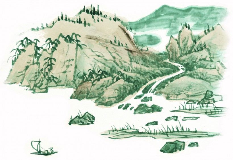 国画石壑图片(120张)