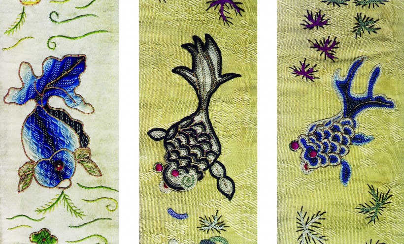 金鱼刺绣图案图片(11张)