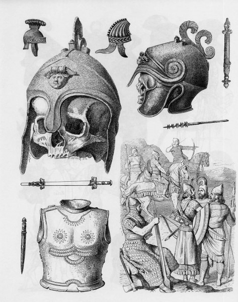 手绘古代兵器盔甲图片(30张)