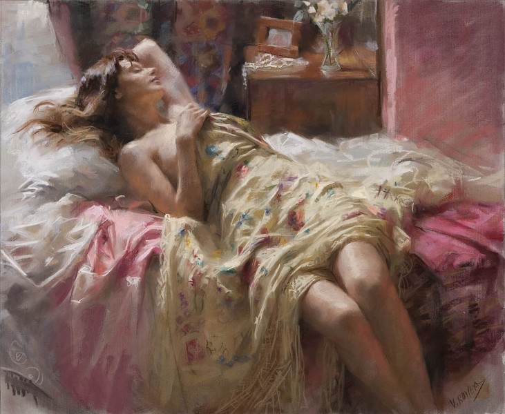 Vicente Romero Redondo婀娜多姿女性油画图片(32张)