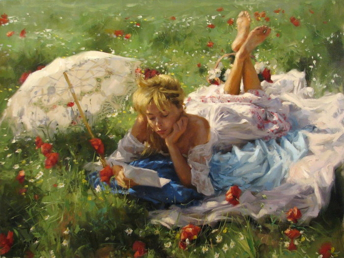 Vicente Romero Redondo婀娜多姿女性油画图片(32张)