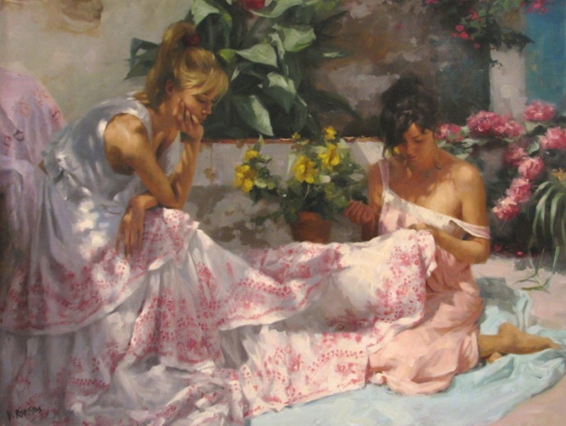 Vicente Romero Redondo婀娜多姿女性油画图片(32张)