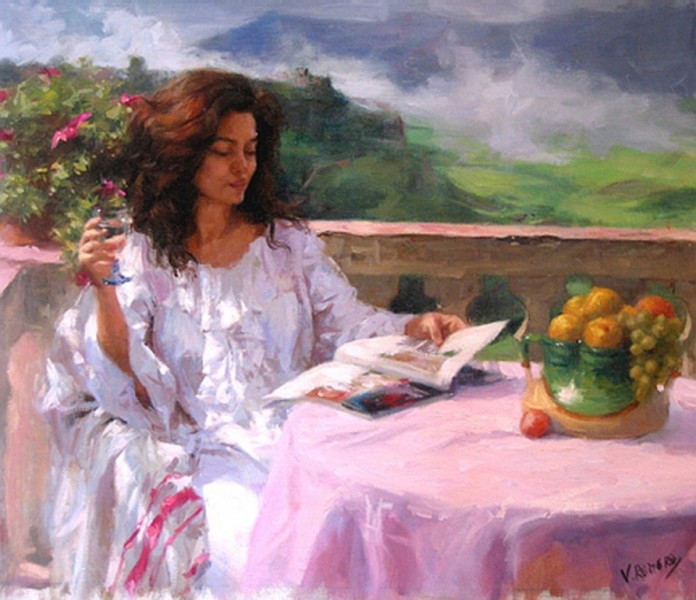 Vicente Romero Redondo婀娜多姿女性油画图片(32张)