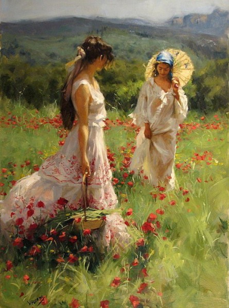 Vicente Romero Redondo婀娜多姿女性油画图片(32张)