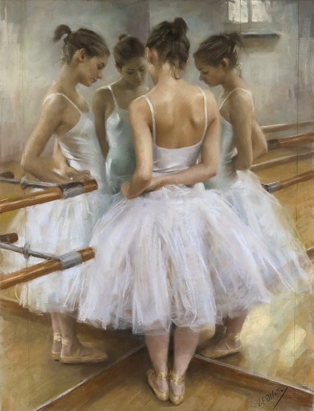 Vicente Romero Redondo油画作品芭蕾舞女孩图片(5张)