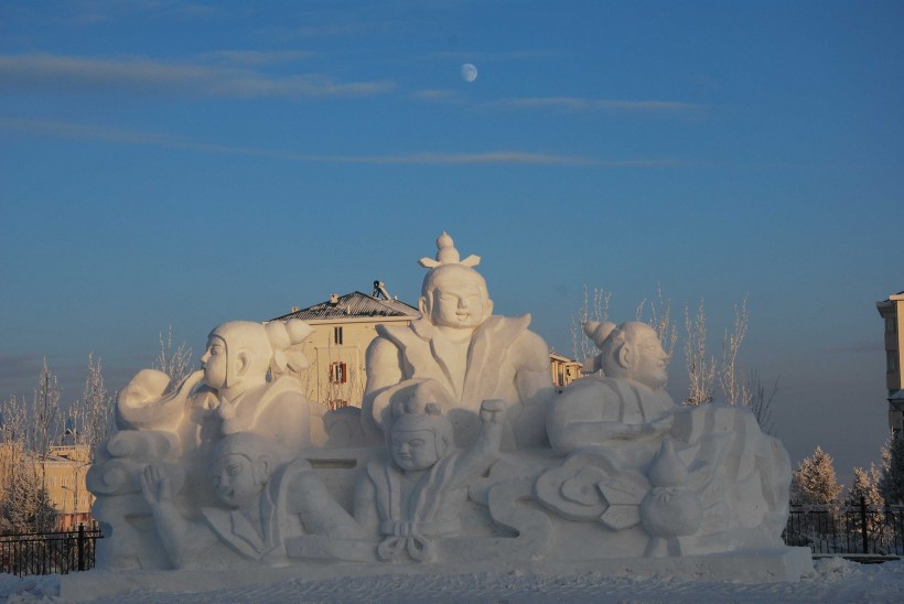 雪雕艺术图片(17张)