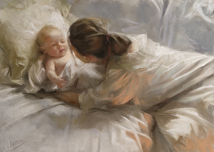 Vicente Romero Redondo 油画之母爱图片(5张)