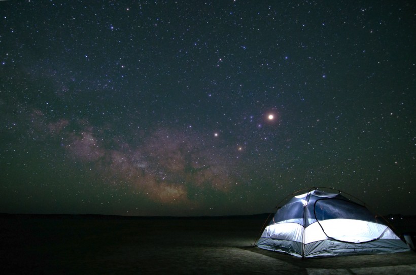 星空下的户外帐篷图片(10张)