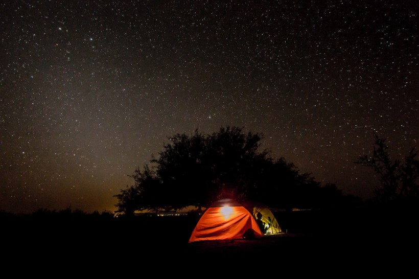 星空下的户外帐篷图片(10张)