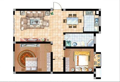 新古典风格现代简约设计二居室装修案例欣赏