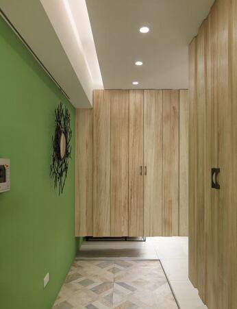 绿色温润简约风三居室装修设计效果图集