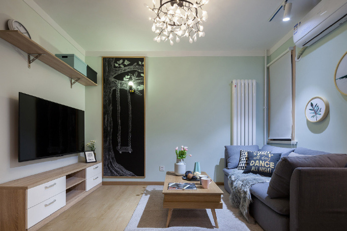 37平米精致的北欧风格单身公寓效果图
