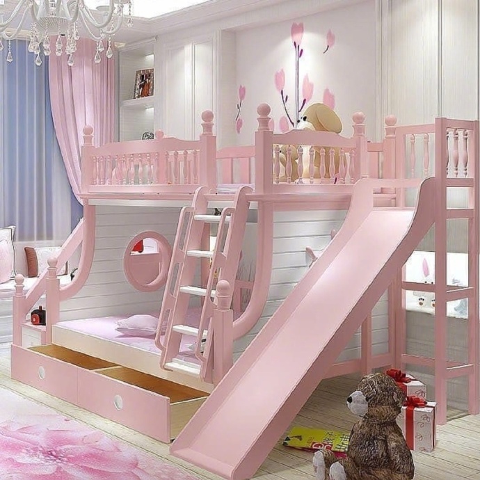 温馨可爱是双人儿童房设计装修效果图