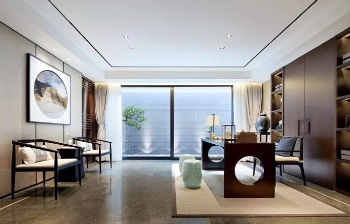 中式别墅装修效果图，中国式的优雅奢华空间