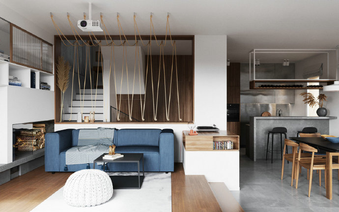 意大利米兰112㎡三室空间设计装修效果图
