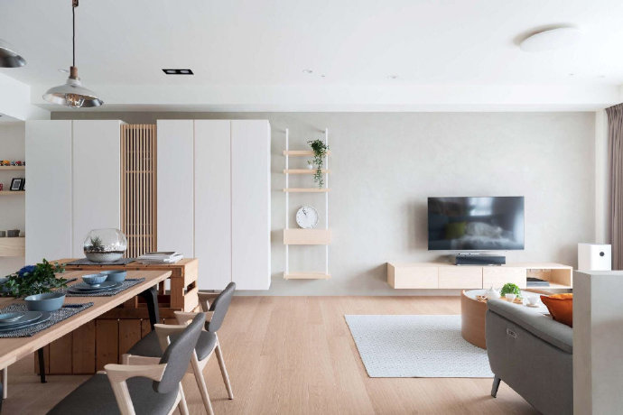 日式简约风二居室装修设计，悠闲舒适的温馨空间