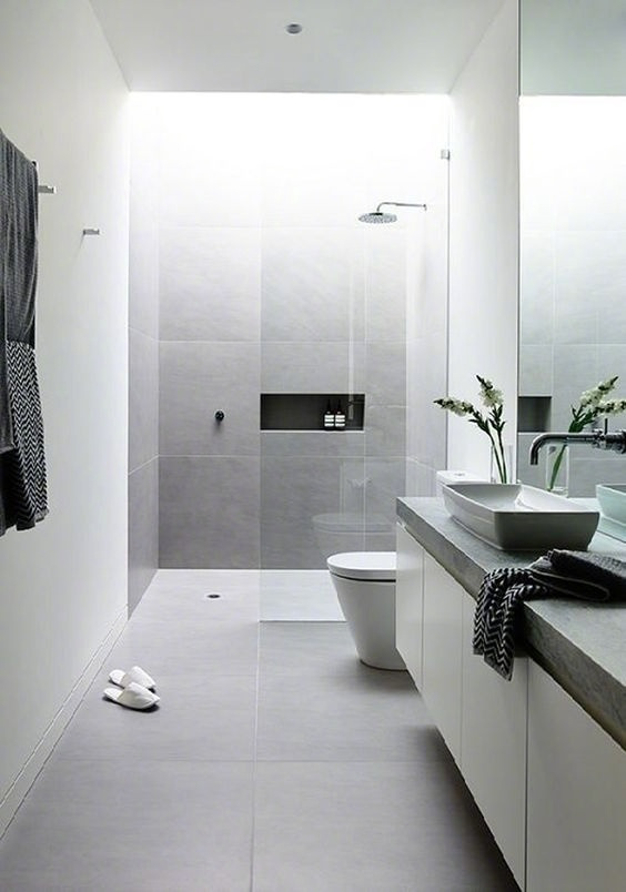 简洁明了的浴室设计，喜欢可以参考