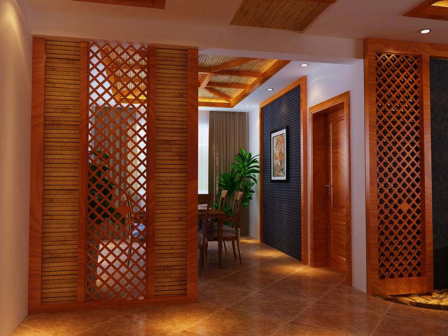 中式中式风格玄关玄关柜设计方案