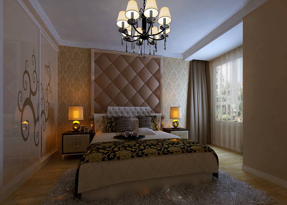 欧式现代简约卧室装修效果展示